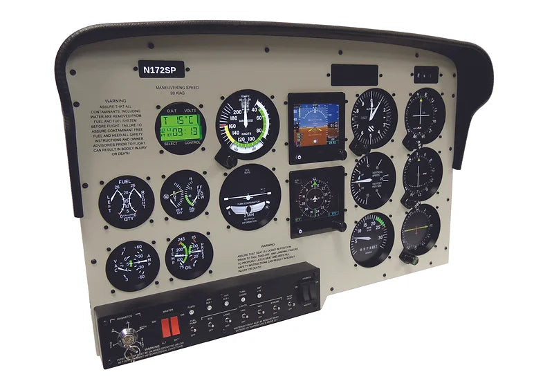 Flight Velocity 24" Steam Gauge Hybrid G5 Panel Overlay with Switch Pa