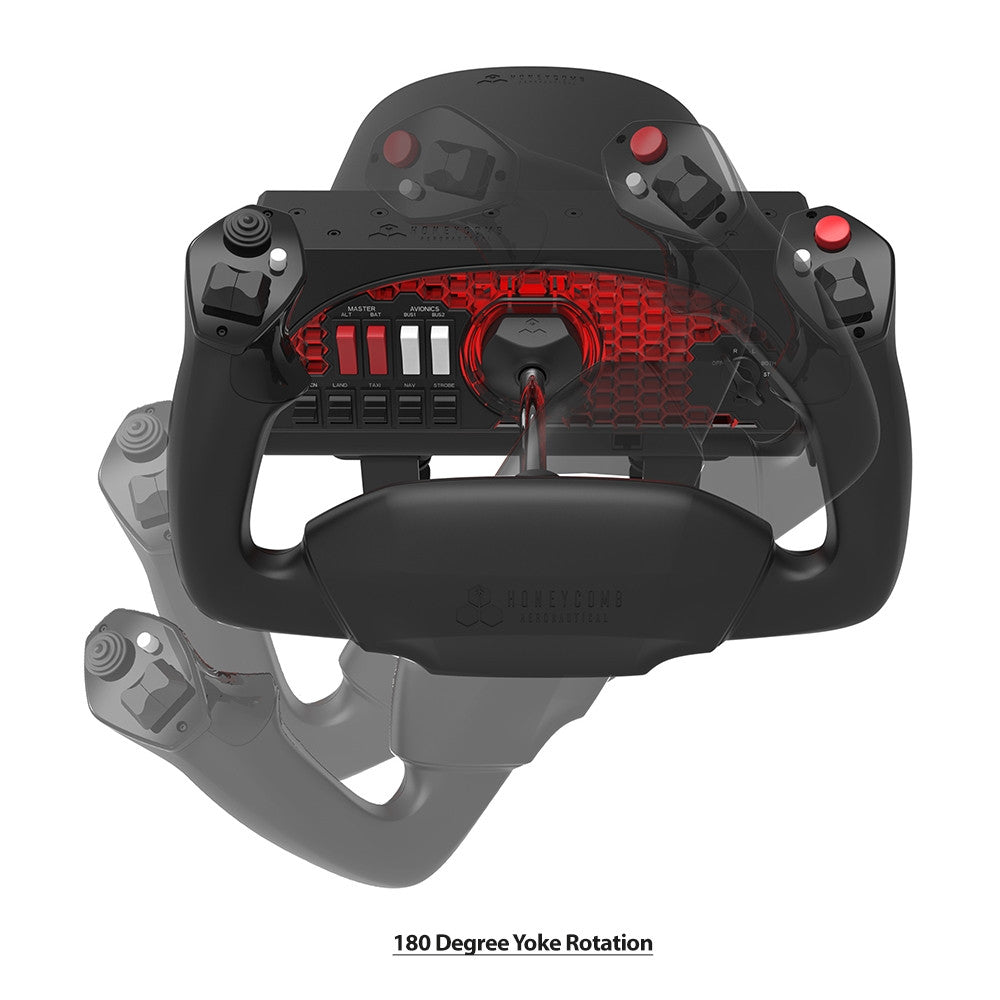 Honeycomb Alpha Flight Yoke and Switch Panel