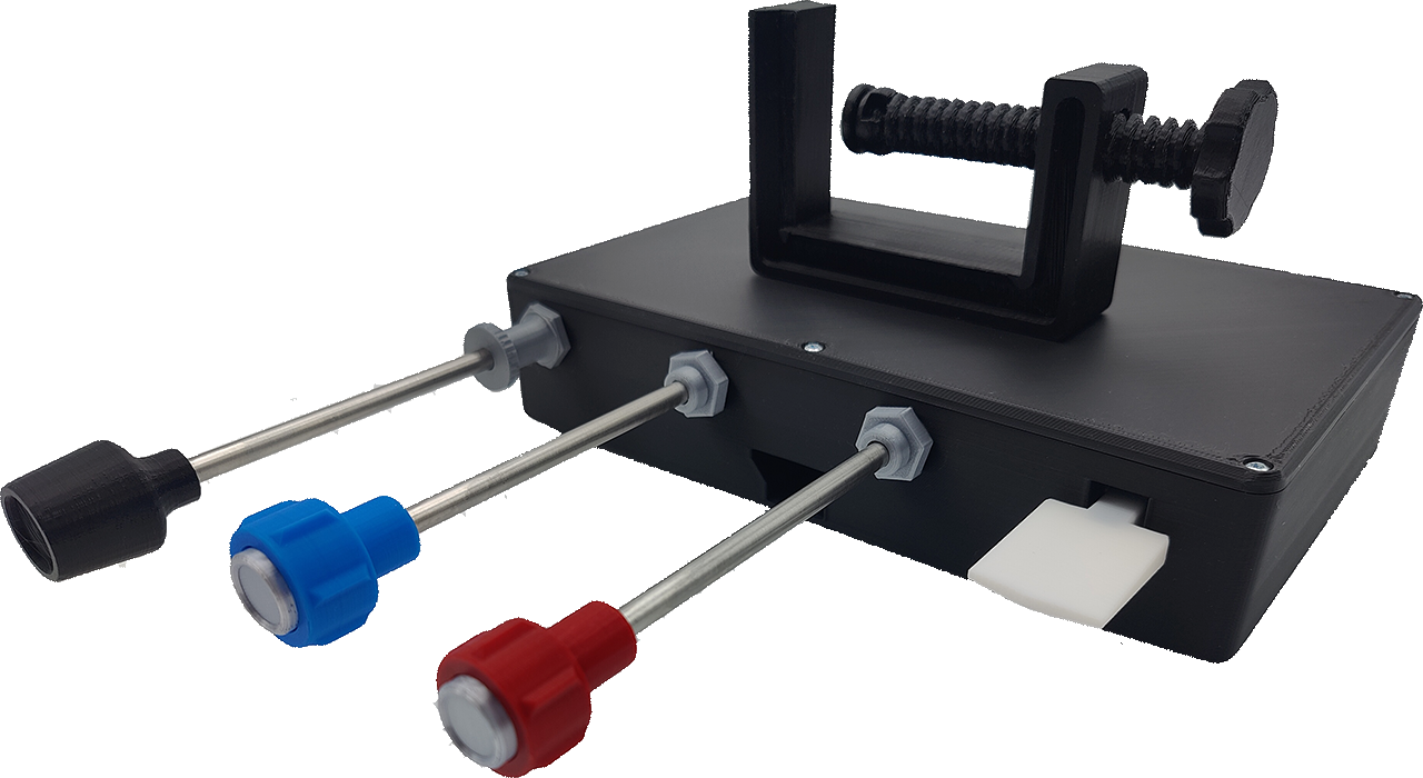 Throttle, Propeller, Mixture (TPM) and Flaps Controller For Flight Simulators - Removable Desktop Mount