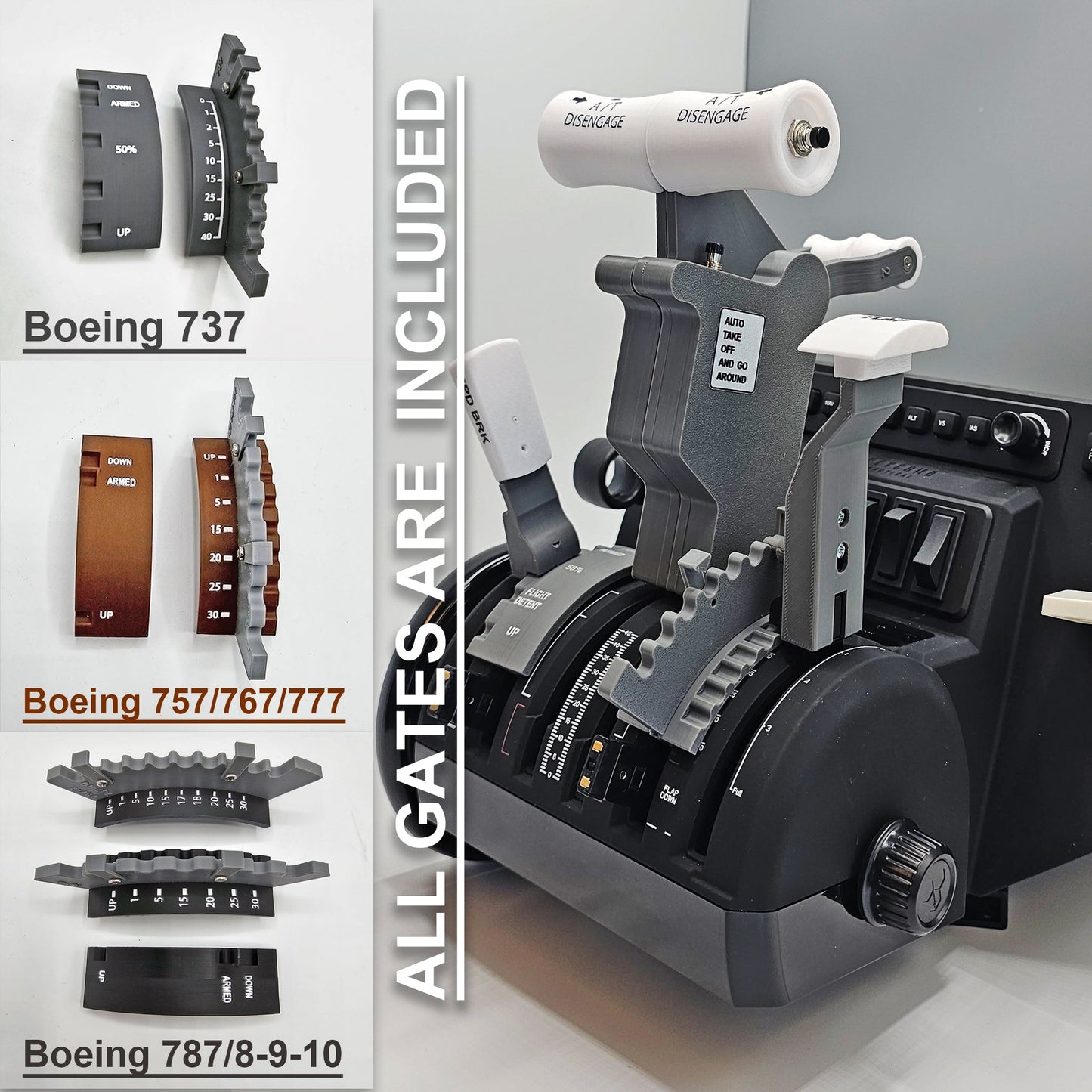 NEW! ProDeskSim Full Boeing (737/757/767/777/787-8/9/10) Advanced Full Package for Honeycomb Bravo and Flight simulator add on