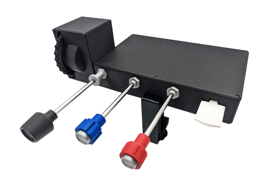 Throttle, Propeller, Mixture, (TPM) Flaps and Trim Controller For Flight Simulators - Removable Desktop Mount