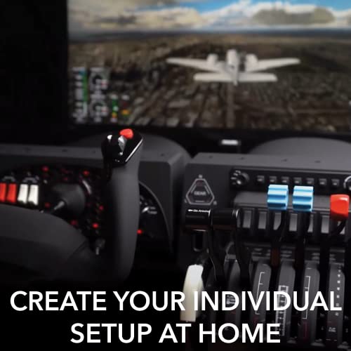 Honeycomb Aeronautical Alpha Flight Controls Yoke & Switch Panel in aviation quality for flight simulators | Universal control system for simmers, student pilots and pilots | Flight simulator for PC