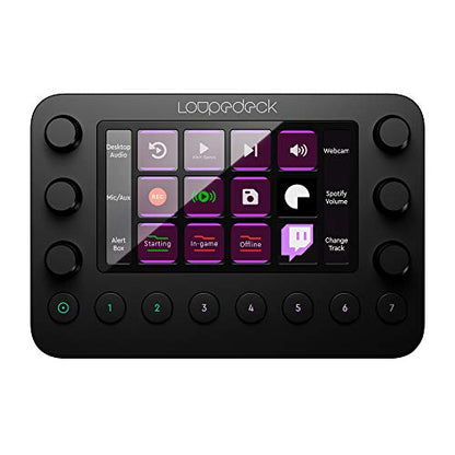 Loupedeck Live – The Custom Console for Live Streaming, Photo and Video Editing with Customizable Buttons, Dials and LED touchscreen